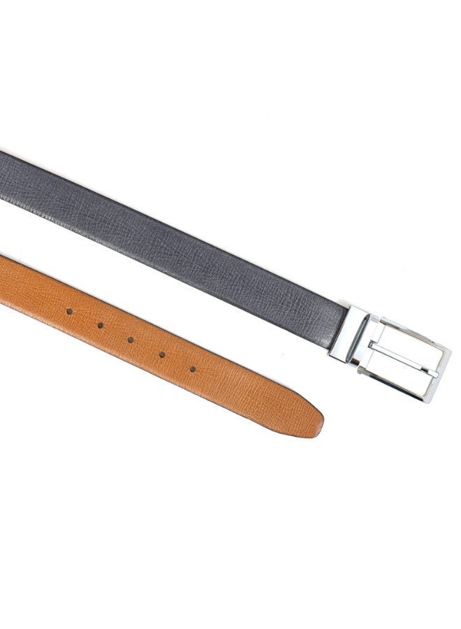 Mont Hawk Men's Classic Profile Genuine Full Grain Leather Belt with Alloy Steel Buckle - 35 mm - Image 2