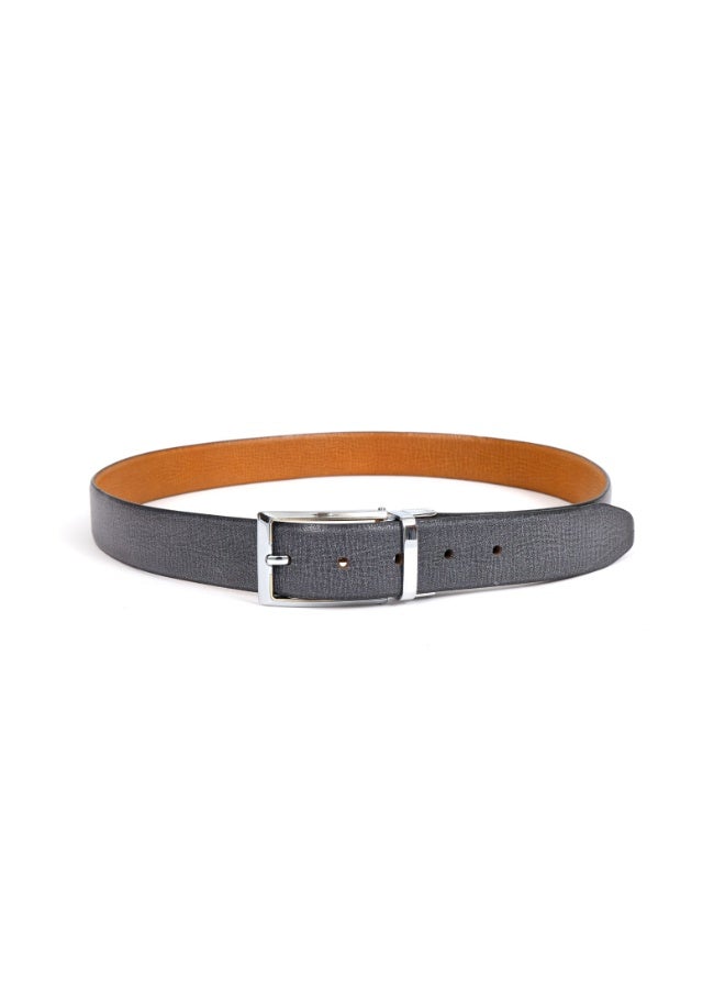 Mont Hawk Men's Classic Profile Genuine Full Grain Leather Belt with Alloy Steel Buckle - 35 mm - Image 4