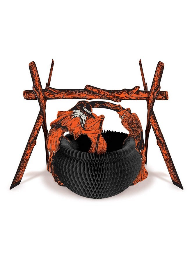 بيستل قطعة مركزية للمدفأة بتصميم ريفي عتيق من Beistle 1459، مقاس 11 بوصة، برتقالي/أبيض/أسود