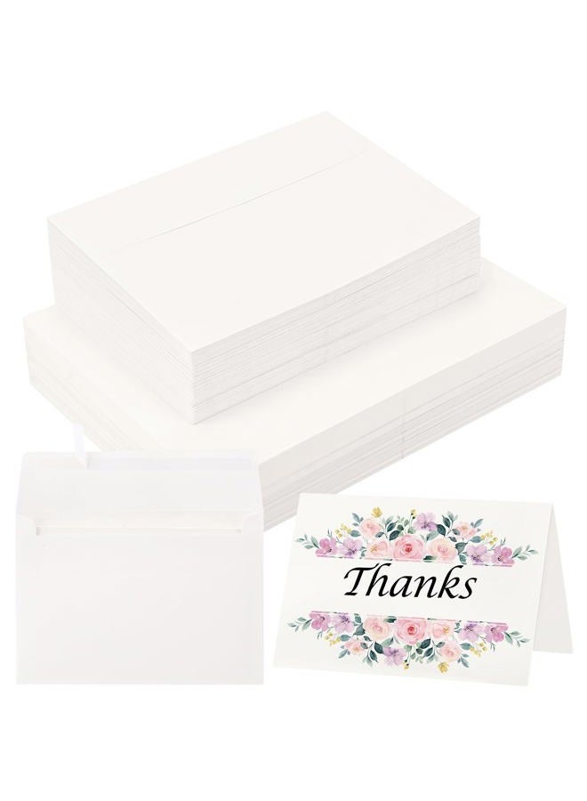 ProSuites 70 Sets Blank Watercolor Cards with Envelopes, 140lb/300GSM Cotton Watercolor Paper Cards, 4 x 6 in Foldable Watercolor Postcards with Envelopes for Greeting Cards Birthday Wedding Invitations - Image 1