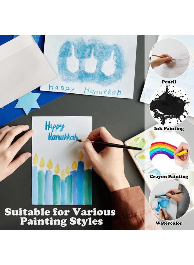 ProSuites 70 Sets Blank Watercolor Cards with Envelopes, 140lb/300GSM Cotton Watercolor Paper Cards, 4 x 6 in Foldable Watercolor Postcards with Envelopes for Greeting Cards Birthday Wedding Invitations - Image 5