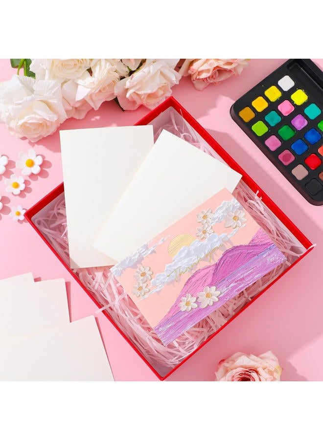 ProSuites 70 Sets Blank Watercolor Cards with Envelopes, 140lb/300GSM Cotton Watercolor Paper Cards, 4 x 6 in Foldable Watercolor Postcards with Envelopes for Greeting Cards Birthday Wedding Invitations - Image 4