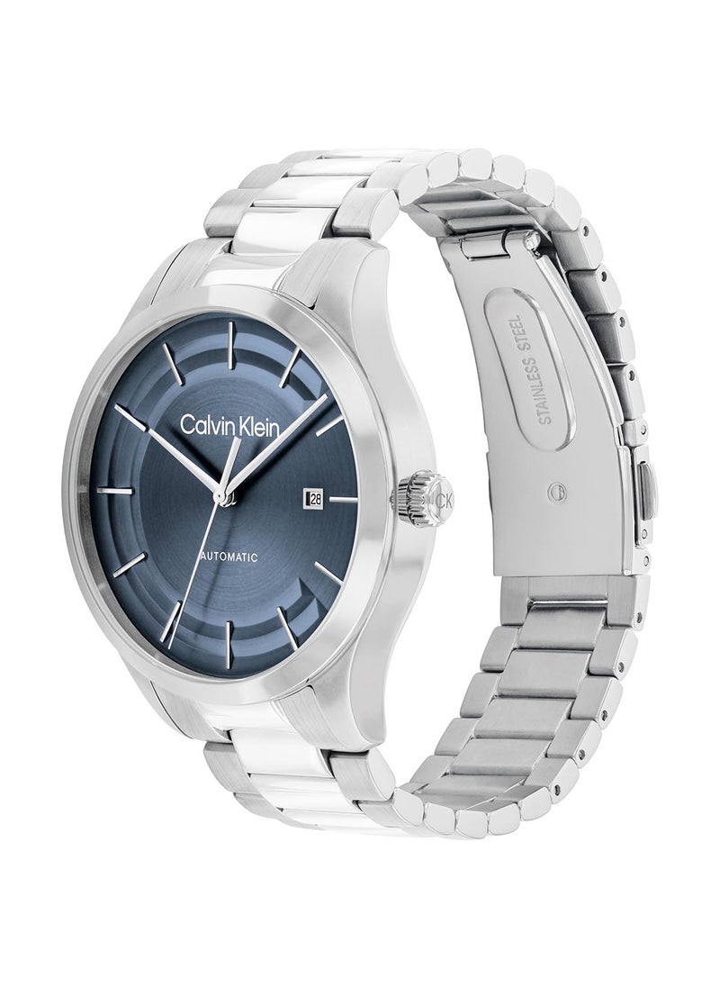 CALVIN KLEIN - CALVIN KLEIN ROUND ANALOG UNISEX'S BLUE CASE WATCH - 25300020 - Image 1