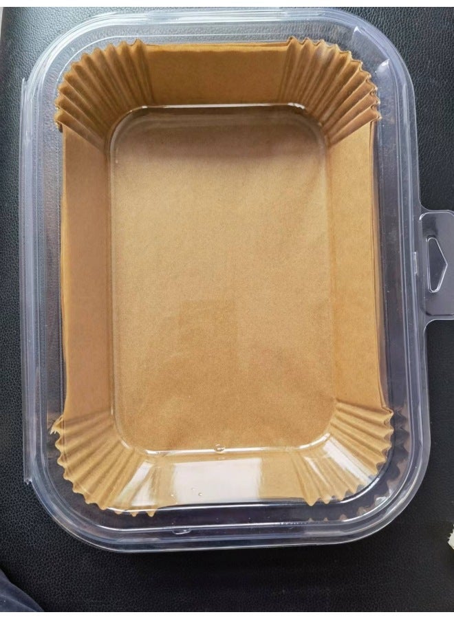 Air Fryer Paper Disposable Oil-proof Baking Paper Household Kitchen Oil-absorbing Paper Air Fryer Special Paper Wholesale-Color:Natural Color-Specifications:Blister Box  50 - Image 1