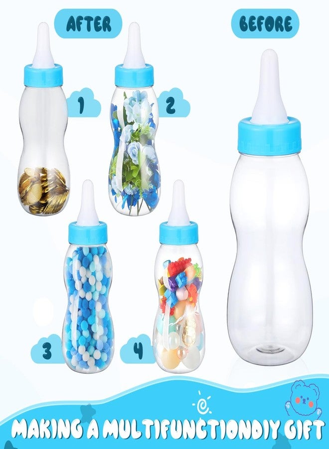 SUPVOX 11" Large Blue Baby Bottle Piggy Bank - Transparent Jumbo Coin Bank for Boys - Creative Baby Shower Centerpiece & Party Favor Container - Nursery Decor & Savings Jar - Image 3