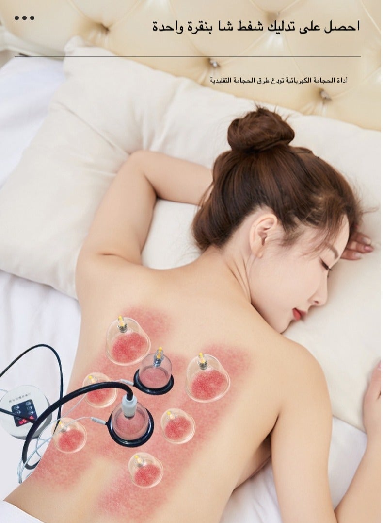 12-Cup Electric Cupping Therapy Set | Multifunctional Vacuum Massager with Pressure Release Valve for Meridian Stimulation - Image 5