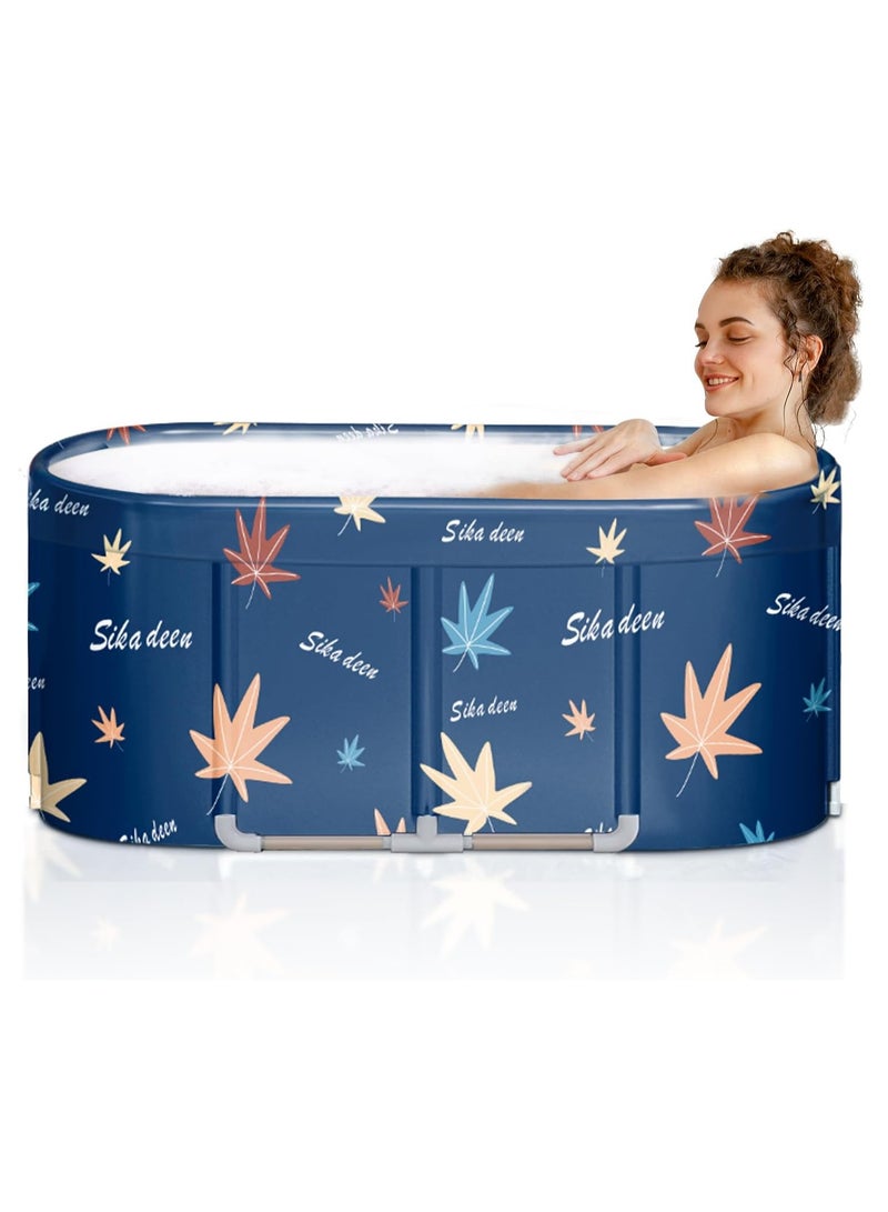 XiuWoo Advance Folding One-time Installation Metal Frame Soaking Waterproof Extra Large Spa Bathtub Barrel, Household Large Shower Bathing Tubs, Separate Family Bathroom SPA Tub for Adults and Kid - Image 1