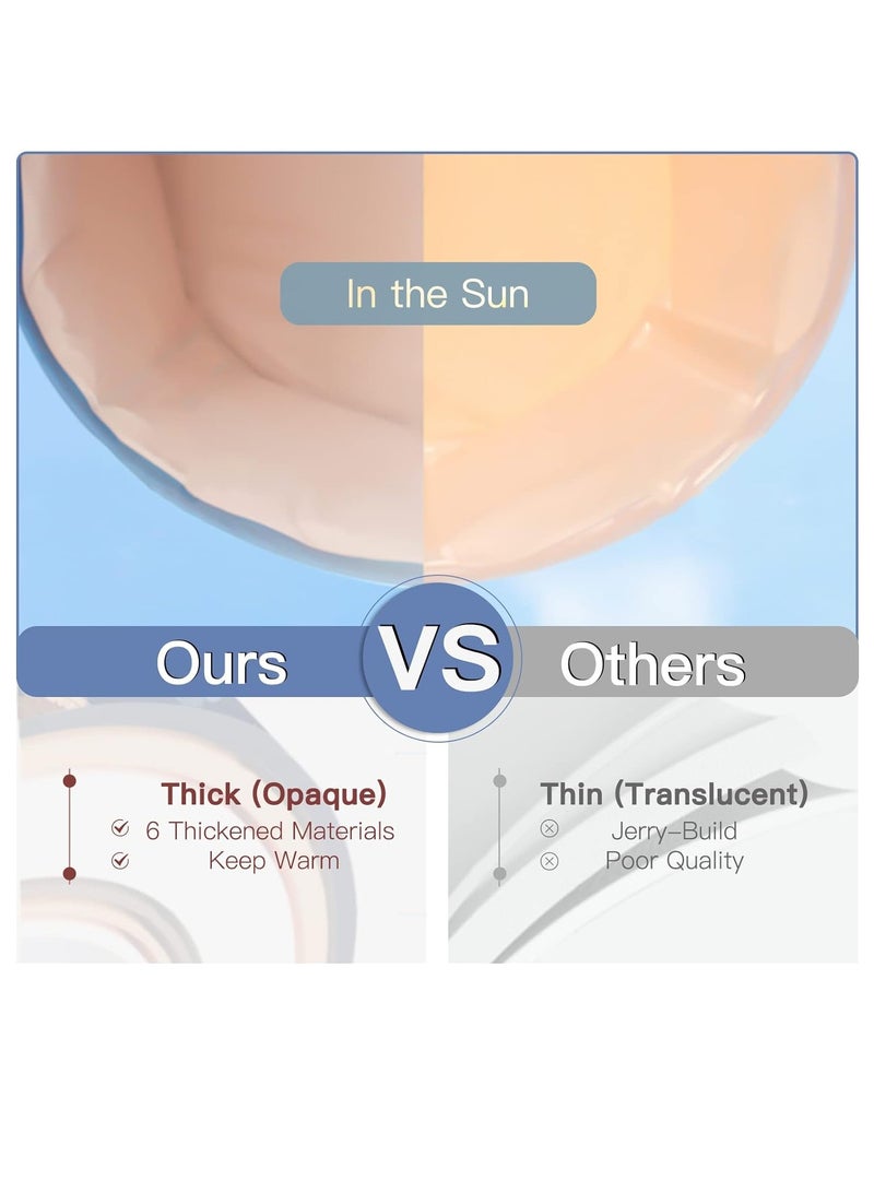 XiuWoo Advance Folding One-time Installation Metal Frame Soaking Waterproof Extra Large Spa Bathtub Barrel, Household Large Shower Bathing Tubs, Separate Family Bathroom SPA Tub for Adults and Kid - Image 3