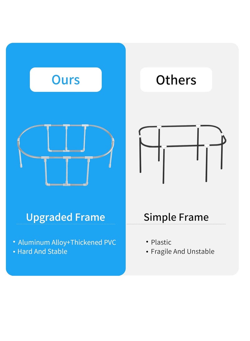 XiuWoo Advance Folding One-time Installation Metal Frame Soaking Waterproof Extra Large Spa Bathtub Barrel, Household Large Shower Bathing Tubs, Separate Family Bathroom SPA Tub for Adults and Kid - Image 4