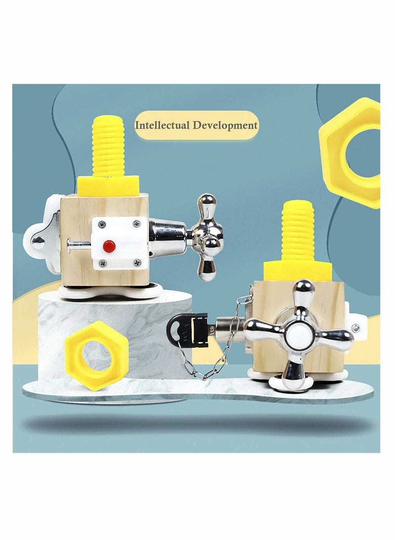 Busy Activity Cube for Travel Toddlers Kids Children Baby Busy Board Wooden Sorter Toy Montessori Toy Learning Basic Life Skills - Image 2