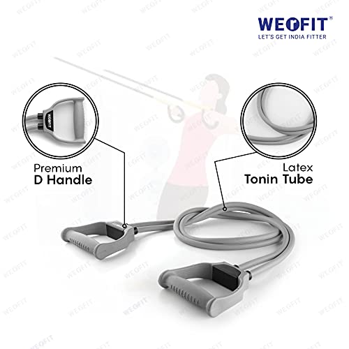 WErFIT® Dual Resistance Tube with Strong Handles, for Exercise & Stretching, Suitable in Home & Gym Workout for Men & Women-Multi Resistance - Image 3
