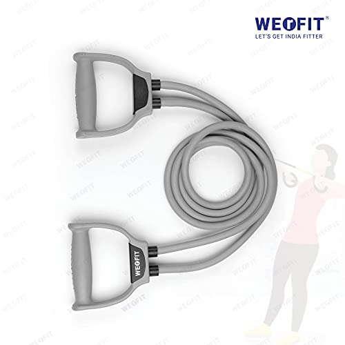 WErFIT® Dual Resistance Tube with Strong Handles, for Exercise & Stretching, Suitable in Home & Gym Workout for Men & Women-Multi Resistance - Image 2