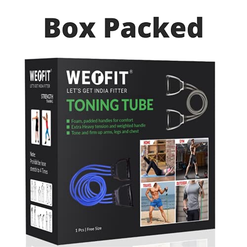 WErFIT® Dual Resistance Tube with Strong Handles, for Exercise & Stretching, Suitable in Home & Gym Workout for Men & Women-Multi Resistance - Image 4