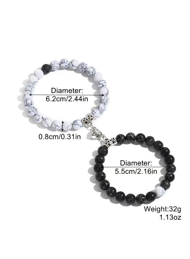 Geneva Stainless Steel Strap Couple Quartz Watch Set, His and Hers Ultrathin Classic Quartz Analog Wrist Watches Gifts Set for Lovers Set of Two Quartz Watch Stainless Steel Luxurious Giftfor Men Women Valentine's Romantic Couple Watches - Image 4