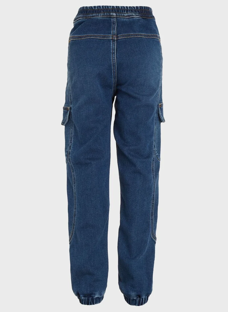 Calvin Klein Jeans Youth Denim Cargo Pants