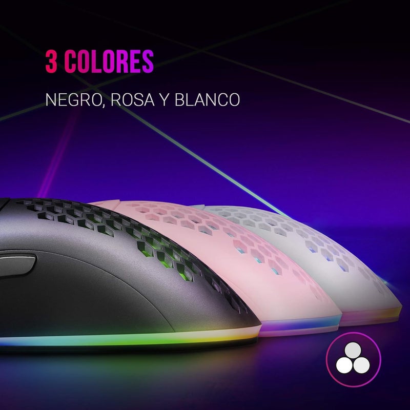 MARS GAMING MARSGAMING MMAX Pink, Ultralight Mouse 69g, Optical 12400DPI, Chroma RGB, Soft - Image 5