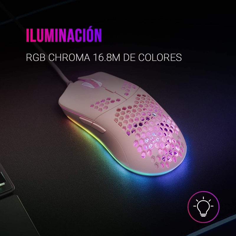 MARS GAMING MARSGAMING MMAX Pink, Ultralight Mouse 69g, Optical 12400DPI, Chroma RGB, Soft - Image 2