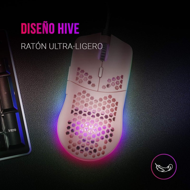 MARS GAMING MARSGAMING MMAX Pink, Ultralight Mouse 69g, Optical 12400DPI, Chroma RGB, Soft - Image 3