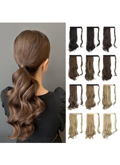 SOFEIYAN SOFEIYAN Curly Ponytail Extension 15 Inch Heat Resistant Synthetic Natural Wavy Hairpiece Wrap Around Pony Tail Hair Extensions 