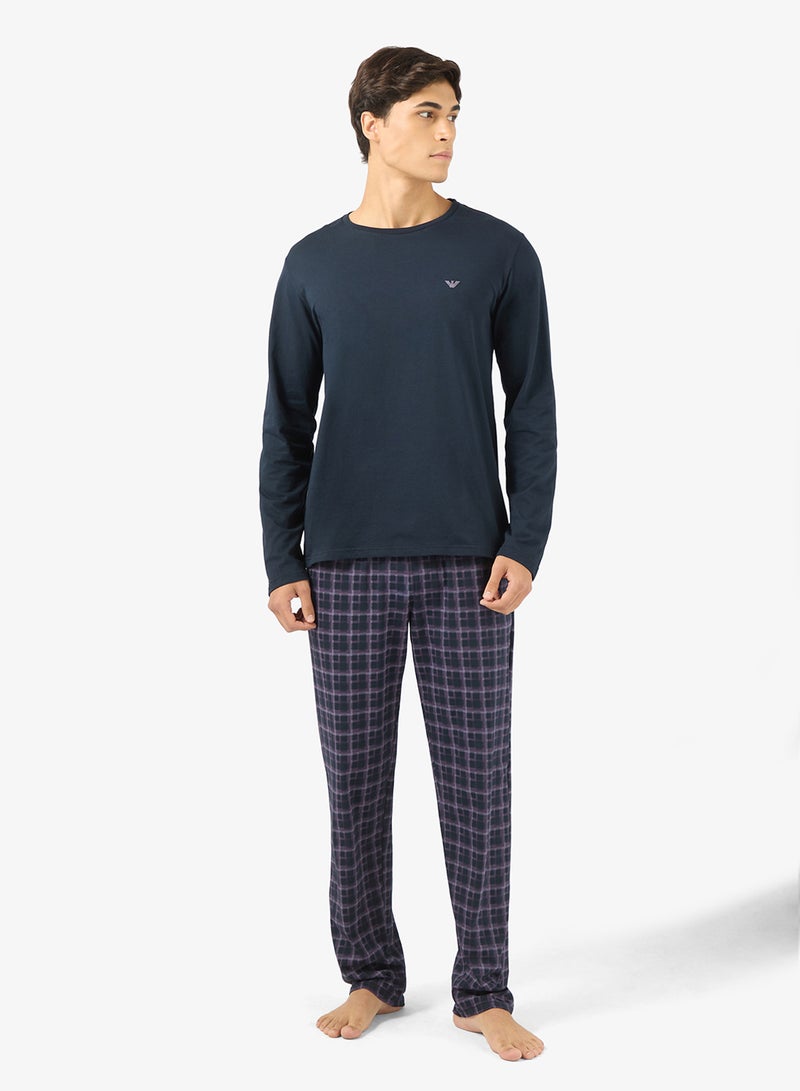 امبوريو ارماني بيجامة أساسية برباط - Image 1