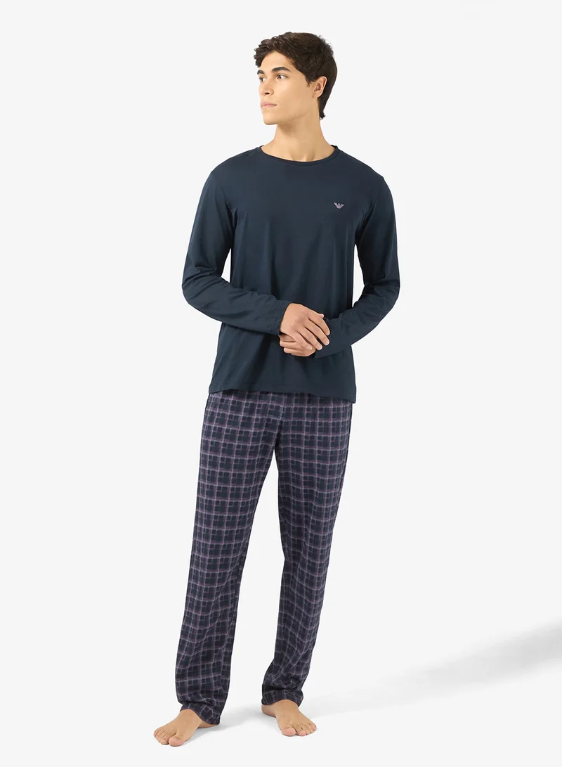 امبوريو ارماني بيجامة أساسية برباط