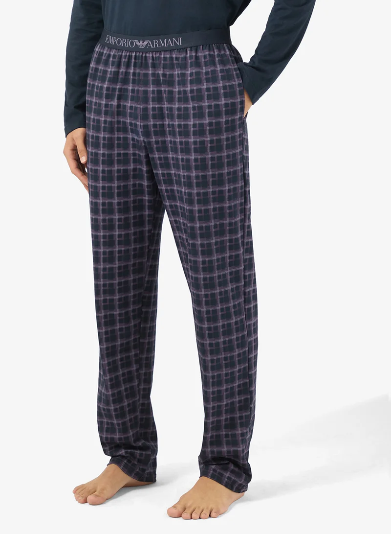 امبوريو ارماني بيجامة أساسية برباط