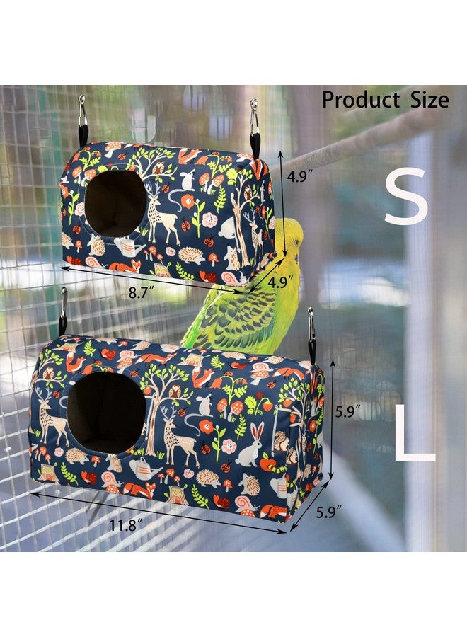 Generic ShuRung Parrot Cockatiel Warm House Bird Nest Bed Winter Hanging Hammock Birds Sleeping Bed Parrot Hideway Bed Polyester Fabric for Parrot Parakeet Cockatiels Budgies Lovebird African Grey (S)  - Image 2