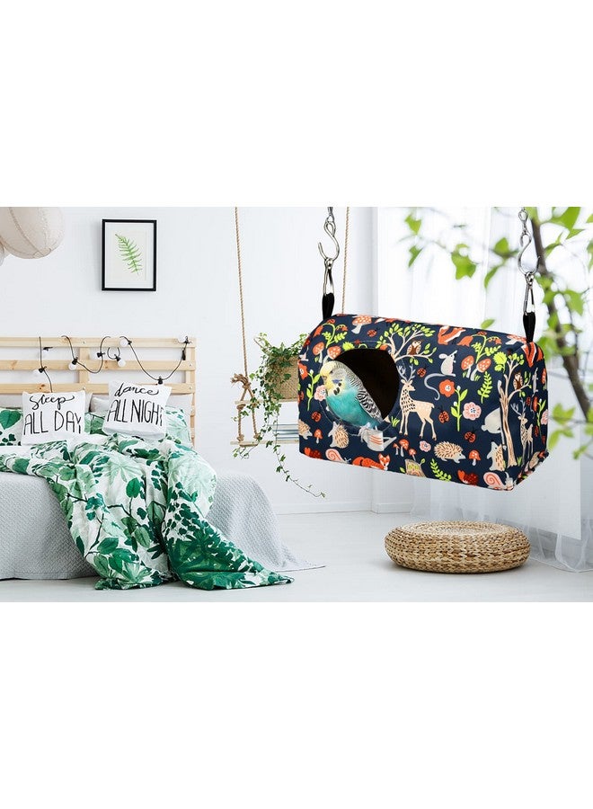 Generic ShuRung Parrot Cockatiel Warm House Bird Nest Bed Winter Hanging Hammock Birds Sleeping Bed Parrot Hideway Bed Polyester Fabric for Parrot Parakeet Cockatiels Budgies Lovebird African Grey (S)  - Image 5