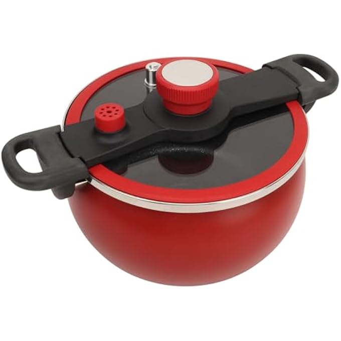 BusoTh Iron Pressure Cooker Efficient And Fast Cooking Multifunctional Visual Lid Pressure Canner 7L Capacity Non Stick Cookware For Induction Gas Stove Electric Stove Ceramic Stove - Image 1