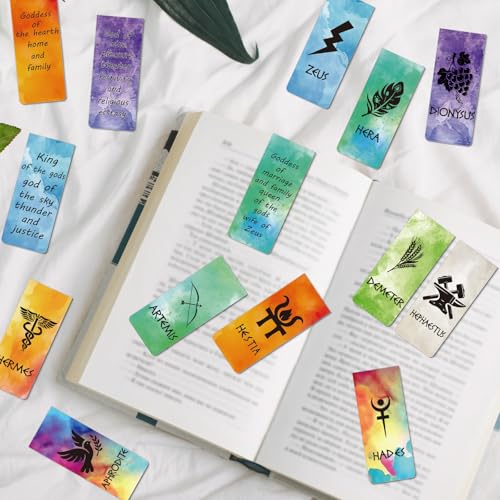 Wxiben Greek Mythologies Magnetic Bookmark - 28PCS Olympians Gods Magnetic Bookmarks The Gods of Ancient Greece Book Marks Page Magnets Marker Clip for Book Lovers Student Teacher Reading Bookish Gift - Image 5