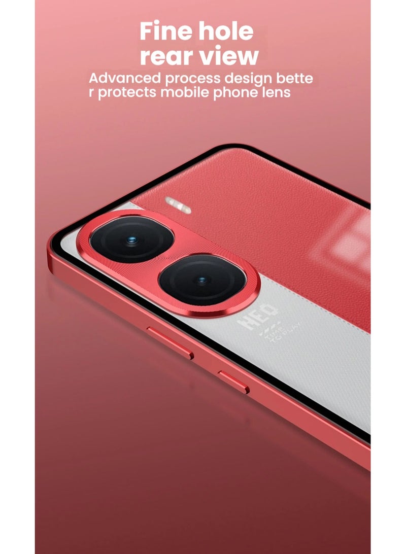 Case Compatible IQoo NEO10/10PRO, Aluminium Metal Frame Matte Brushed Translucent Hard Back IQoo NEO10/10PRO Shockproof Case - Image 3