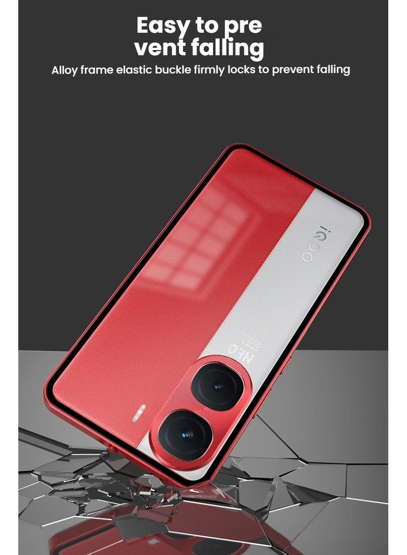 Case Compatible IQoo NEO10/10PRO, Aluminium Metal Frame Matte Brushed Translucent Hard Back IQoo NEO10/10PRO Shockproof Case - Image 5