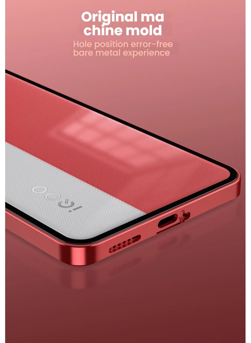 Case Compatible IQoo NEO10/10PRO, Aluminium Metal Frame Matte Brushed Translucent Hard Back IQoo NEO10/10PRO Shockproof Case - Image 4