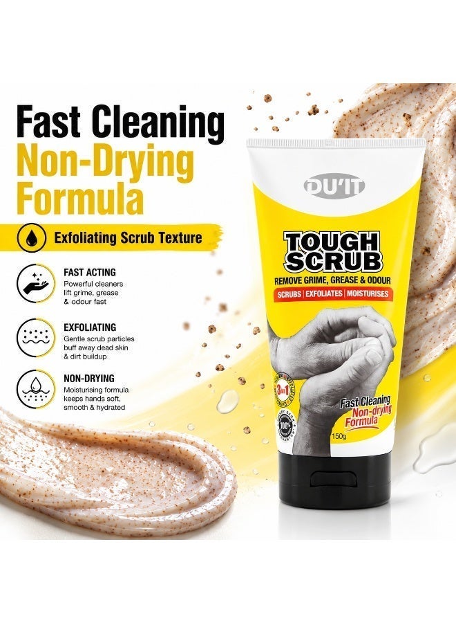 DU'IT Tough Scrub 3-In-1 Hand Scrub and Wash 30g – Travel Size Hand Exfoliator & Cleanser - Image 5
