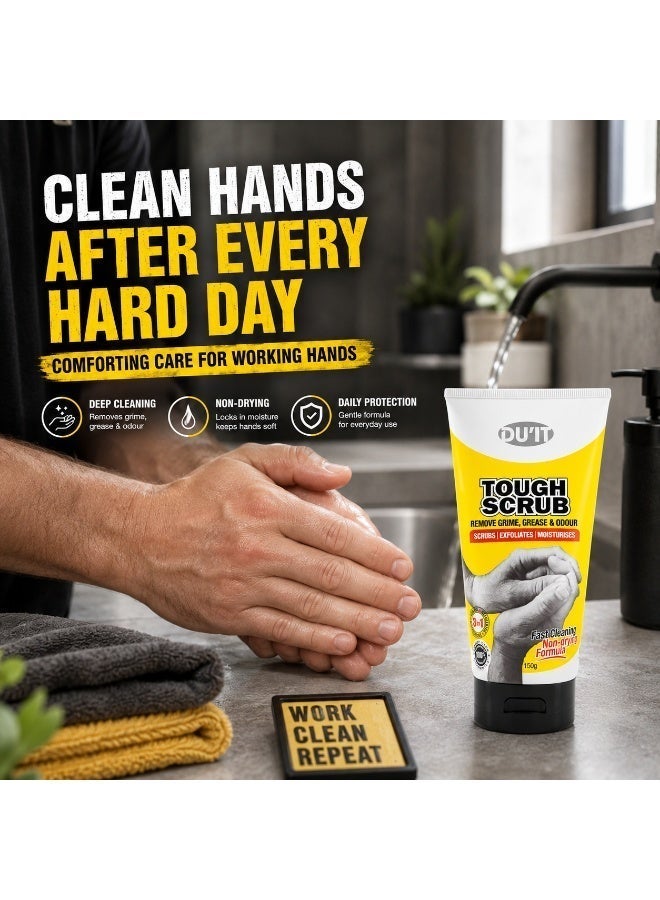 DU'IT Tough Scrub 3-In-1 Hand Scrub and Wash 30g – Travel Size Hand Exfoliator & Cleanser - Image 3