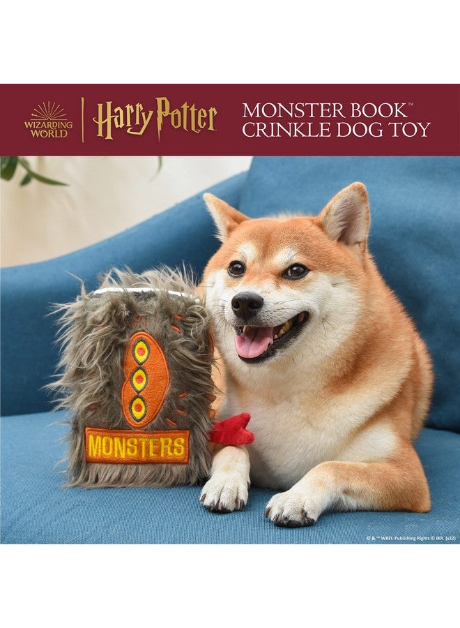 Harry Potter Harry Potter Monster Book Crinkle Pet Toy | Monster Book Dog Toy Version | Fuzzy and Crinkly Dog Toy Inspired by Wizarding World | Multisensory Dog Toy Plush - Image 2