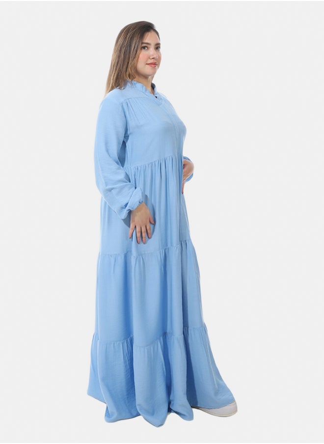 Generic Women's linen dress - baby blue  - Image 2