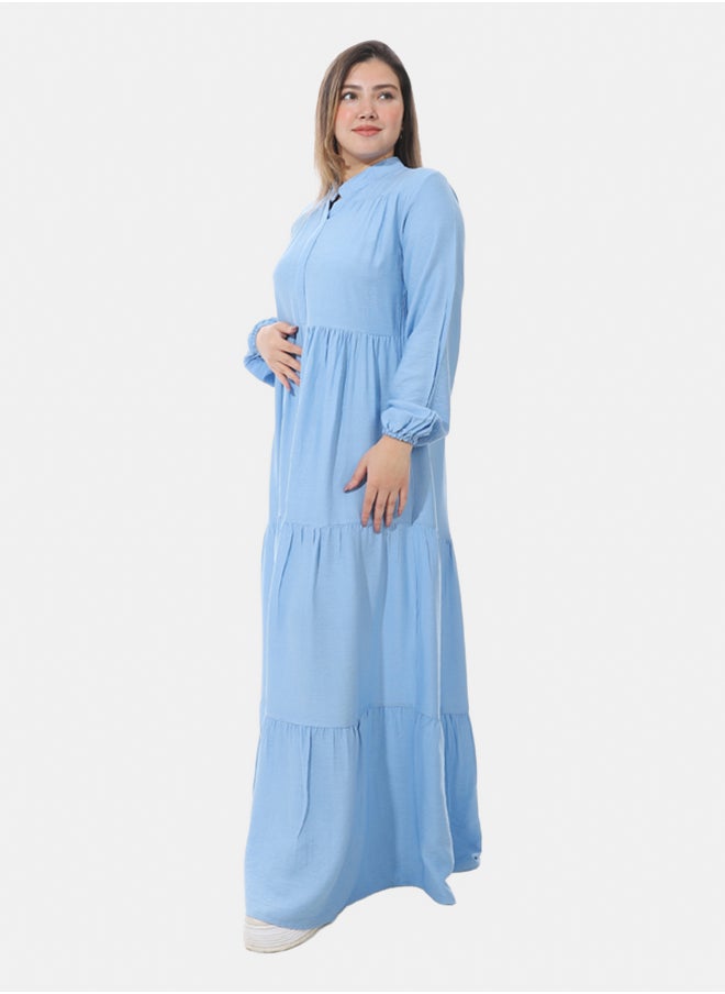 Generic Women's linen dress - baby blue  - Image 5