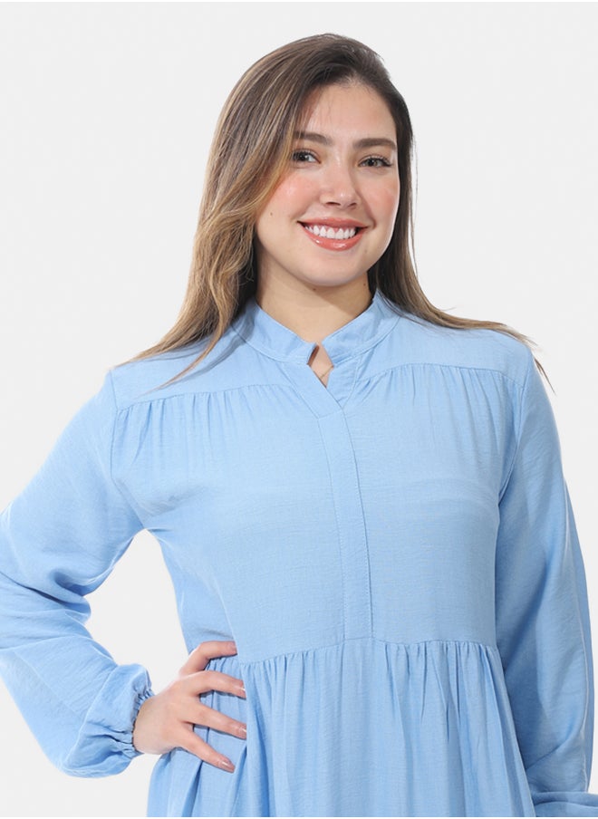 Generic Women's linen dress - baby blue  - Image 4