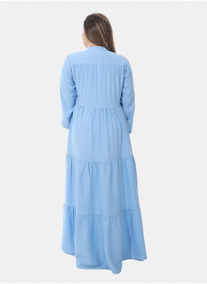 Generic Women's linen dress - baby blue  - Image 3
