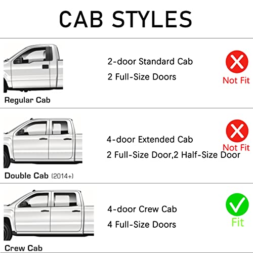 Lightronic WV194995 in-Channel Side Window Visor Deflector Rain Guard, Dark Smoke, 4-Pieces Set, Fits 2015-2022 Chevrolet Colorado & GMC Canyon Crew Cab - Image 2