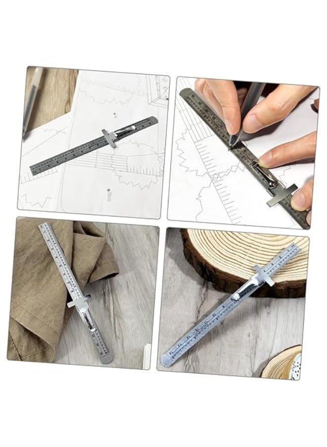 6 Inch 15CM Stainless Steel Pocket Ruler with Removable Clip Imperial and Metric Scale Portable Mini Steel Ruler for Carpentry Design Engineering Office Supplies - Image 4
