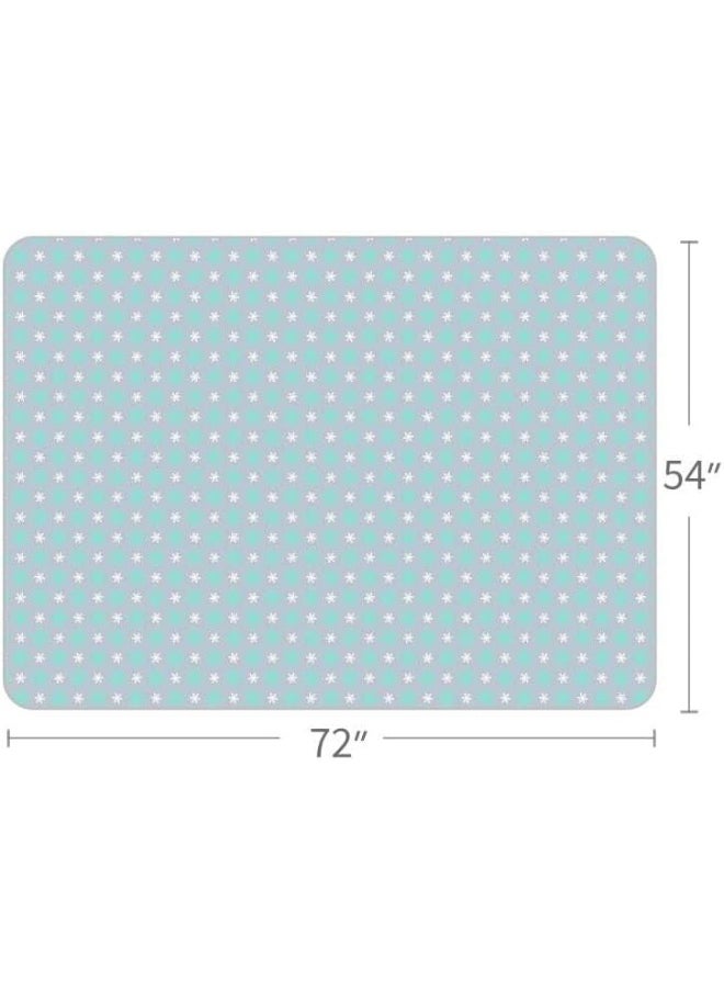 Moonsea Moonsea Large Splat Mat - 54"x 72" Extra Large Waterproof Anti-Slip Floor and Tables Protector, Splash Mat, Messy Mat and Table Cloth, 4.5ft x 6ft, Flower  - Image 2