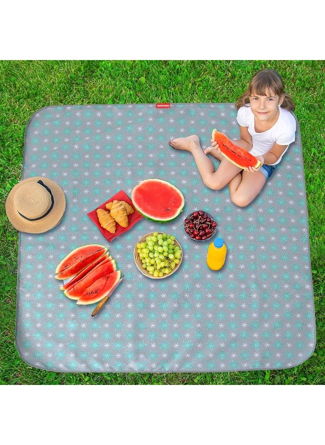 Moonsea - Moonsea Large Splat Mat - 54"x 72" Extra Large Waterproof Anti-Slip Floor and Tables Protector, Splash Mat, Messy Mat and Table Cloth, 4.5ft x 6ft, Flower - Image 1