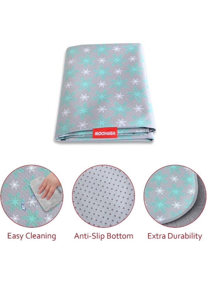 Moonsea Moonsea Large Splat Mat - 54"x 72" Extra Large Waterproof Anti-Slip Floor and Tables Protector, Splash Mat, Messy Mat and Table Cloth, 4.5ft x 6ft, Flower  - Image 5