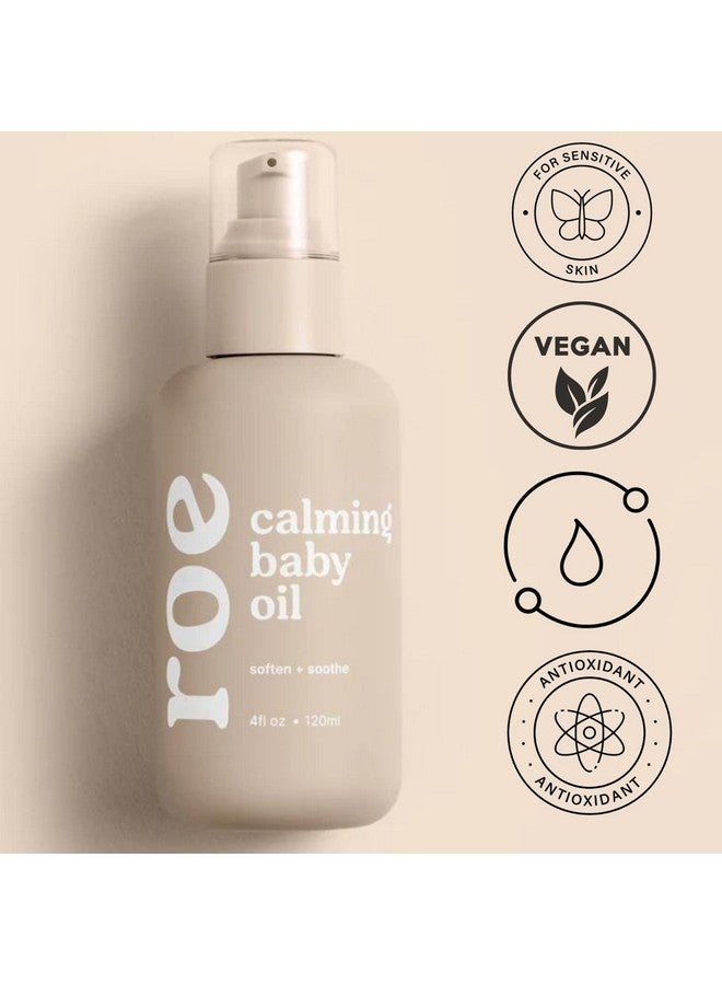 Roe Wellness Baby Oil Calming & Soothes, Hydrates Rough and Irritated Skin | All Natural Non-Greasy Hydrating Baby Oil | Moisturize Full Body (Calming Baby Oil) - Image 3