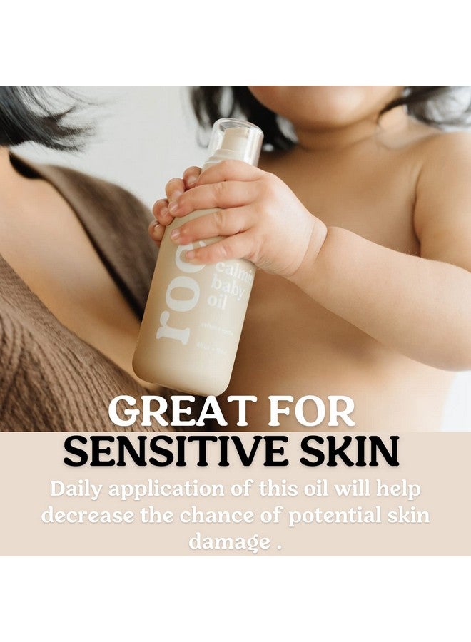 Roe Wellness Baby Oil Calming & Soothes, Hydrates Rough and Irritated Skin | All Natural Non-Greasy Hydrating Baby Oil | Moisturize Full Body (Calming Baby Oil) - Image 4