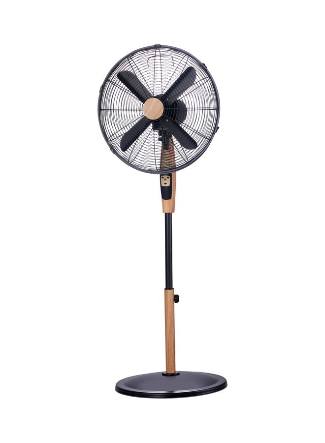 SF-291 16-Inch Stand Fan With 4-Metal Blades And Remote Control 60 W SF-291 Black