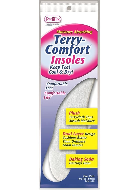 pedifix Sockless Insoles w/Terry Comfort One Size Fits Most Pr 