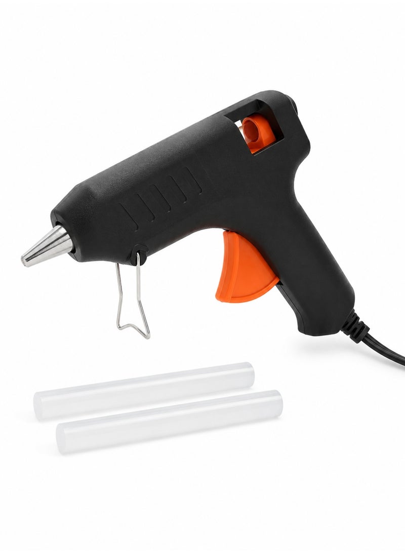 Medium Hot Melt Glue Gun Made in Taiwan Fast Heating with Trigger Feed Precision Nozzle Includes 2 Glue Sticks Ideal for DIY Crafts Home Repairs and School Projects
